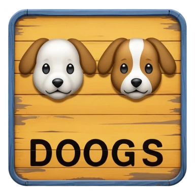 Sign that says “dogs in” sticker