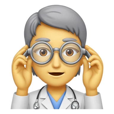 medico usando oculos de grau sticker