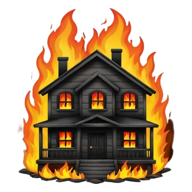 white home burning down sticker