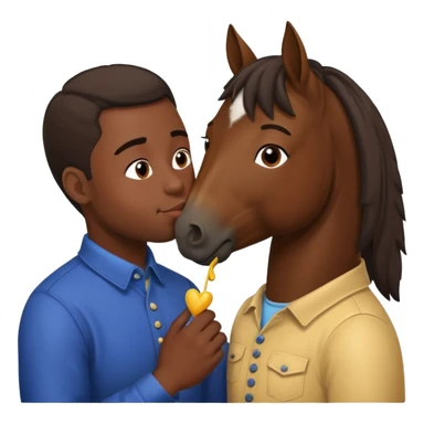 Black guy kissing horse with down syndrome not sexy? sticker