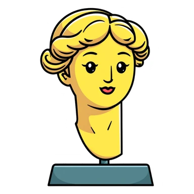 Venus de Milo statue sticking out her tongue sticker