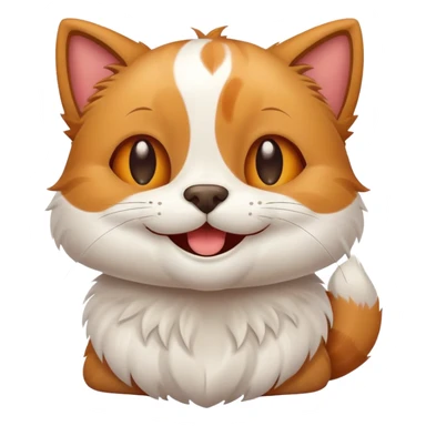 crea un gato y un perro contento sticker