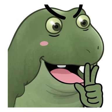 sticking tongue out with middle finger sticker