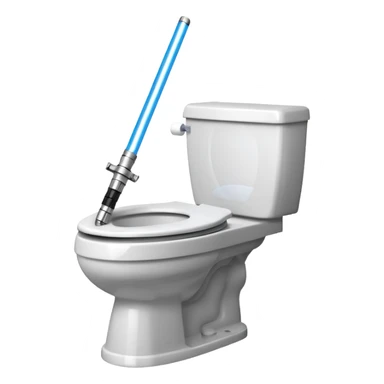 Skibidi toilet with a light saber sticker