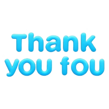 Discord custom emoji, 1:1.
Pop rounded font text "Thank You".
Single color, flat design.
Only simple circles around it.
No hearts, no stars, no sparkles.
High contrast, readable at small size.
 sticker