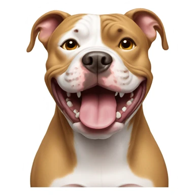 Pitbull dog smiling sticker