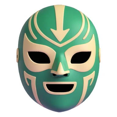 luchador mask in Milwaukee Bucks team colors forest green and cream sticker