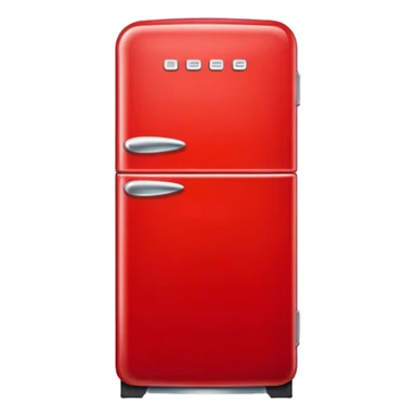Realistic red vintage fridge  sticker