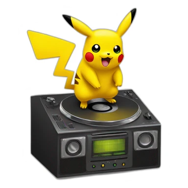 pikachu dancing reggae soundsystem sticker