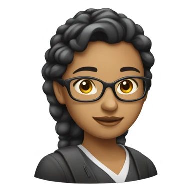 Computer science university, student woman, lighter skin   sticker