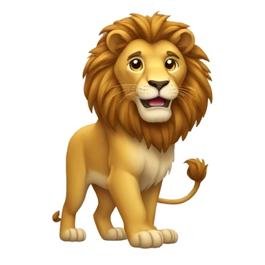 Lion with thubsup sticker