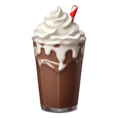 Chocolate milkshake with whipped cream  sticker