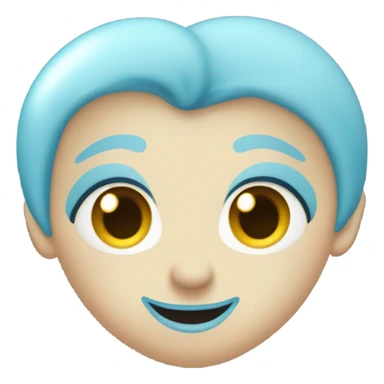 pastel blue glitter heart smooth edges sticker