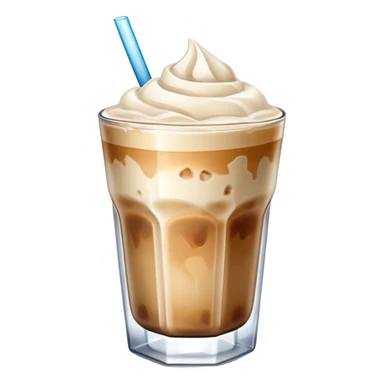 Ice latte with ice cubes sticker