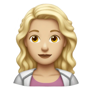 White woman with blond hair cold  sticker