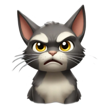 palico looking really angry sticker