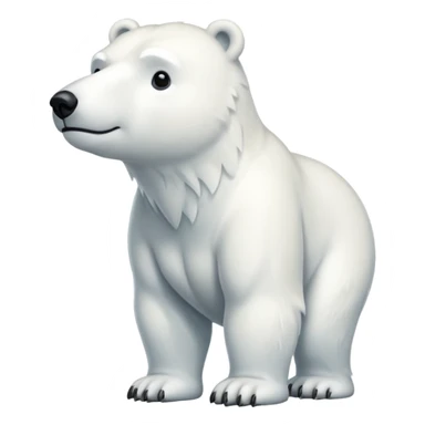 Full body polar bear sticker