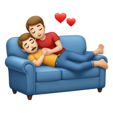 a man making love to the couch sticker