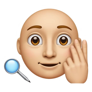 A classic emoji nose, no face, with a pointer finger touching the tip of it sticker