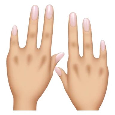 One hand holding one finger from another hand with long acrylic nails sticker