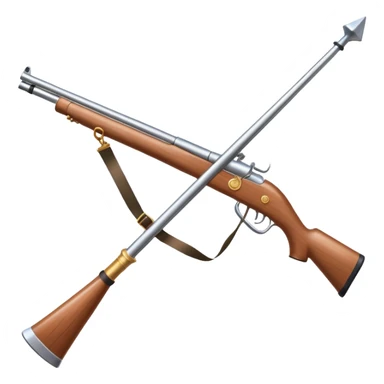 White practice colorguard rifle  sticker