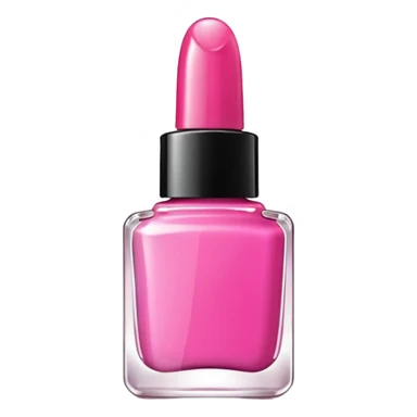 pink nail polish bottle open sticker