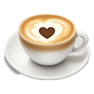 Cappuccino with a heart on top sticker