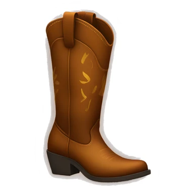 Tall brown sparkling cowgirl boots sticker