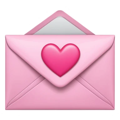 envelope with a heart sticking out of it in y2k style sticker