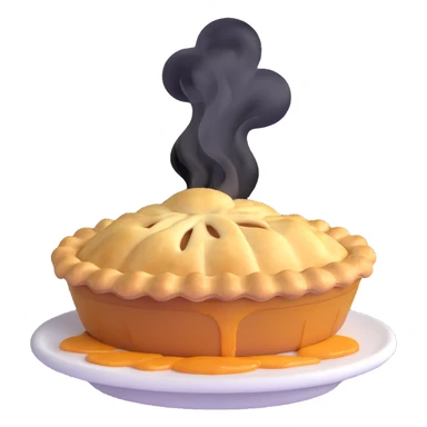 steaming apple pie with cinnamon sticker