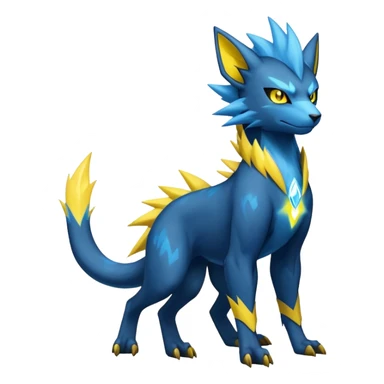 Manectric-Luxray-Draco-Fakémon-hybrid-creature (full body), 4 legs sticker