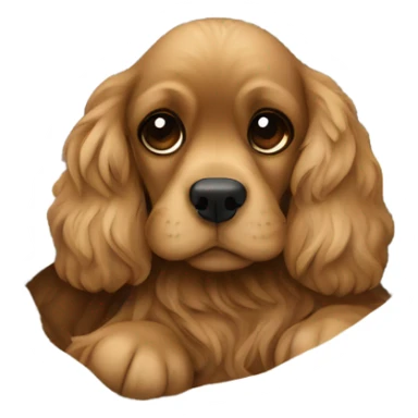 Cocker spaniel in a blanket sticker