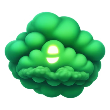 A thick, swirling green cloud with an ominous glow, releasing toxic fumes sticker