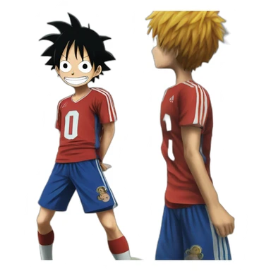Monkey D Luffy football sticker