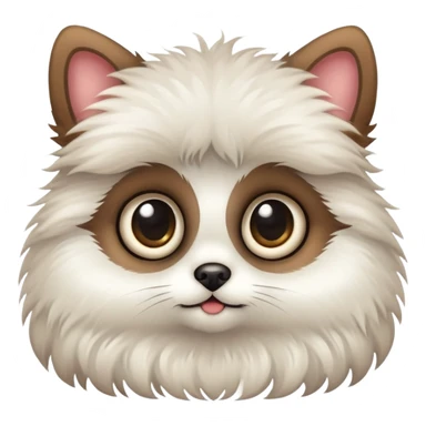 very fluffy cute pet with big eyes  sticker