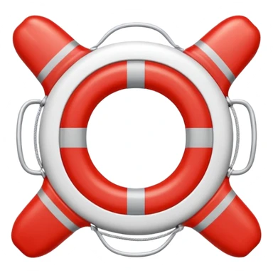 An SOS themed emoji life saver sticker