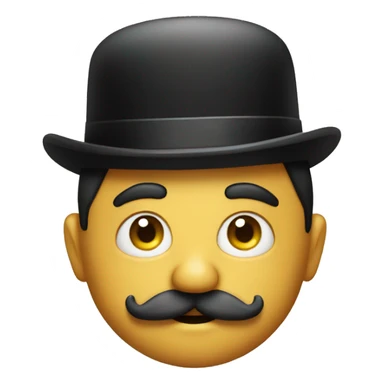 Man with Charlie Chaplin moustache  sticker