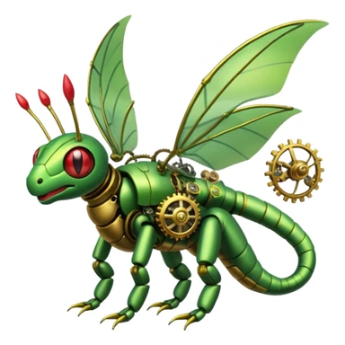 Cyber-steampunk-Caterpie-Flygon-Scyther-fusion sticker