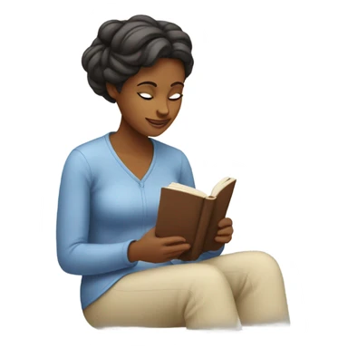 Woman reading a book sticker