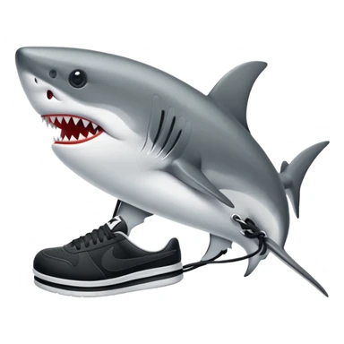 Tiburón co zapatillas Nike sticker