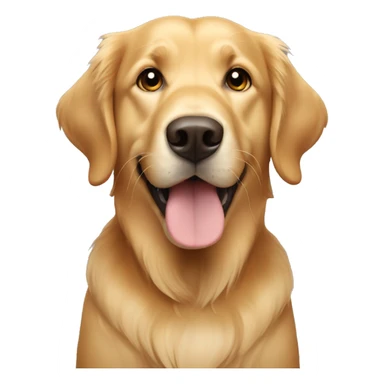 short haired golden retriever-looking dog with dark brown eyes sticker