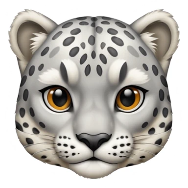 Deformed Snow leopard sticker