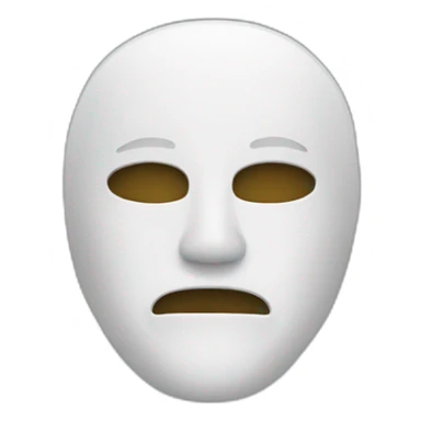 Tête qui cache son vrai visage avec un masque sticker