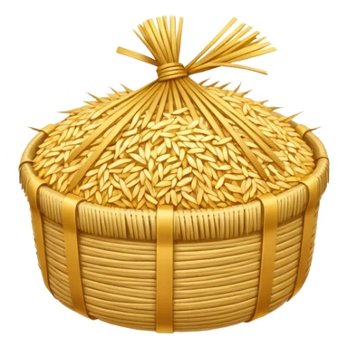 bundle of rice straw, simple, clear, no text sticker