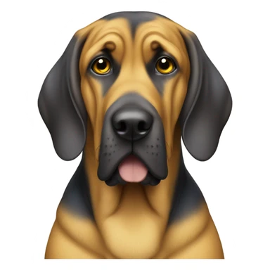 Good blue and yellow bloodhound  sticker
