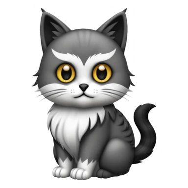 crea un gato con alas de búho sticker