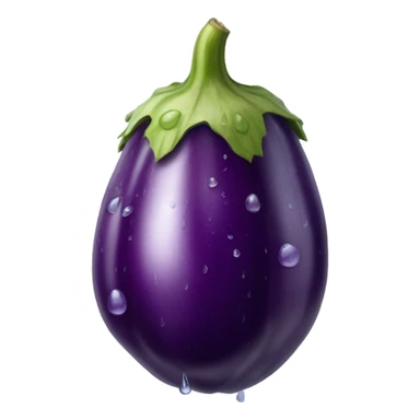 Eggplant with water  sticker