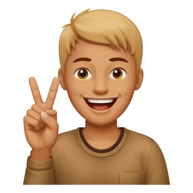 Laughing with middle finger sticker