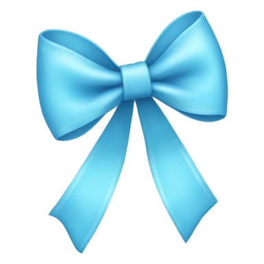 Baby blue bow sticker