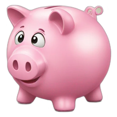 funny piggybank  sticker
